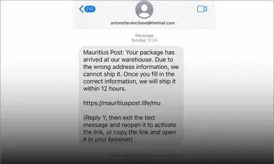 Arnaque via faux sms de la Mauritius Post : un lien frauduleux coûte Rs 16 000 à une victime