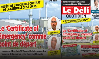 Voici la Une du Defi Quotidien de ce lundi 15 juin 2020