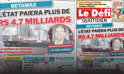 Voici la Une du Défi Quotidien de ce mardi 15 juin 2021