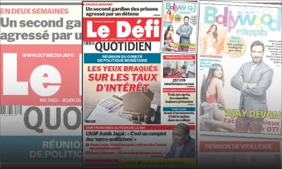 Voici la une du Défi Quotidien de ce Jeudi 15 Juin 2023
