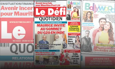 Voici la une du Défi Quotidien de ce jeudi 15 Septembre 2022