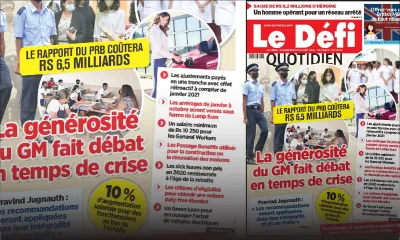 Voici la Une du Défi Quotidien de ce vendredi 15 Octobre 2021