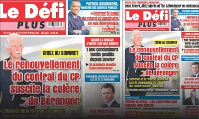 Voici la Une du Défi Plus de ce Samedi 15 Novembre 2025