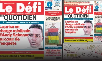 Voici la une du Défi Quotidien de ce Lundi 15 Decembre 2025