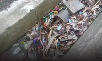 Des drains font office de poubelles 