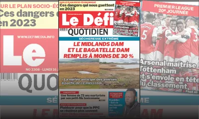 Voici la une du Défi Quotidien de ce lundi 16 Janvier 2023