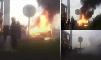 Une voiture prend feu à La-Vigie