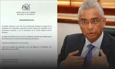 Le PMO accuse la Présidente d’avoir violé la Constitution