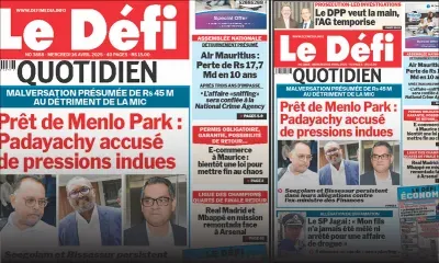 Voici la une du Défi Quotidien de ce Mercredi 16 Avril 2025