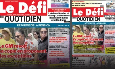 Voici la une du Défi Quotidien de ce Lundi 16 Juin 2025