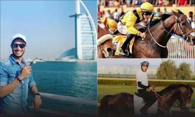 En piste avec le jockey Nabeel Sheik Bachameea…