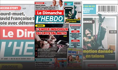 Voici la Une de Le Dimanche/L'Hebdo de ce Dimanche 16 Juillet 2023
