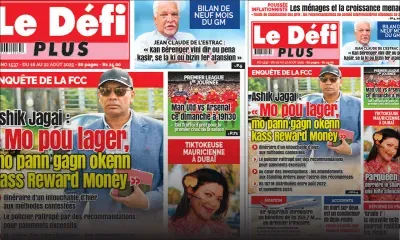 Voici la Une du Défi Plus de ce Samedi 16 Août 2025