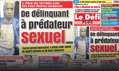 Voici la Une du Défi Plus de ce samedi 16 Octobre 2021