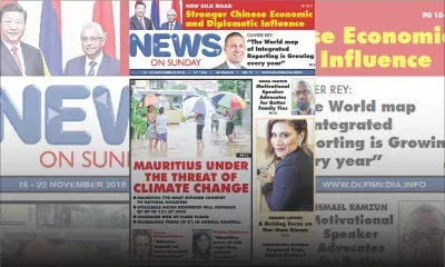 Voici la Une du News on Sunday de ce vendredi 16 Novembre 2018