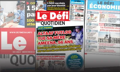 Voici la Une du Défi Quotidien de ce mercredi 17 février 2021