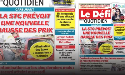 Voici la une du Défi Quotidien de ce jeudi 17 février 2022