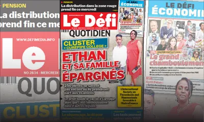 Voici la Une du Défi Quotidien de ce mercredi 17 mars 2021