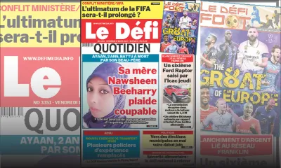 Voici la une du Défi Quotidien de ce Vendredi 17 mars 2023