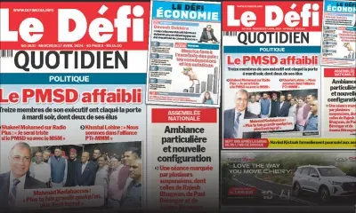 Voici la une du Défi Quotidien de ce Mercredi 17 Avril 2024