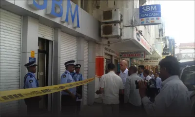 À la rue Royale, à Port-Louis: Rs 120000 emportées d’une succursale de la SBM