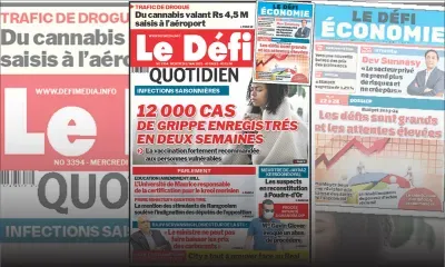 Voici la une du Défi Quotidien de ce Mercredi 17 Mai 2023
