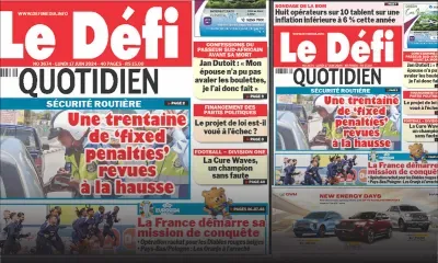 Voici la une du Défi Quotidien de ce Lundi 17 Juin 2024