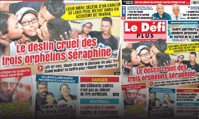 Voici la Une du Défi Plus de ce samedi 17 Juillet 2021