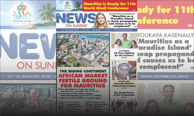 Voici la Une de News On Sunday de ce vendredi 17 août 2018