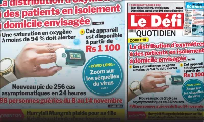 Voici la Une du Défi Quotidien de ce mercredi 17 Novembre 2021