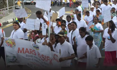 [Vidéo] Accidents fatals à Piton: marche pacifique en hommage aux défunts