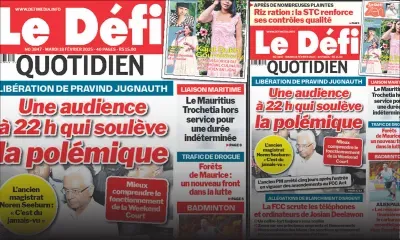 Voici la une du Défi Quotidien de ce Mardi 18 Février 2025