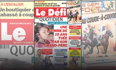 Voici la une du Défi Quotidien de ce vendredi 18 mars 2022