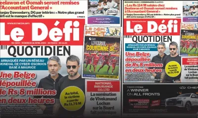 Voici la une du Défi Quotidien de ce Vendredi 18 Avril 2025