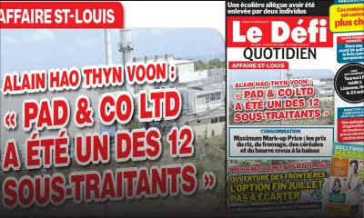 Voici la Une du Defi Quotidien de ce jeudi 18 juin 2020