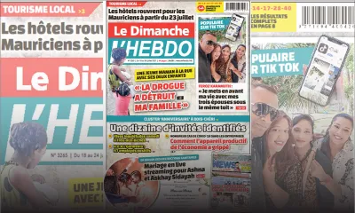 Voici la Une de Le Dimanche/L'Hebdo de ce dimanche 18 Juillet 2021