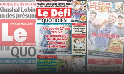 Voici la une du Défi Quotidien de ce Vendredi 18 Août 2023