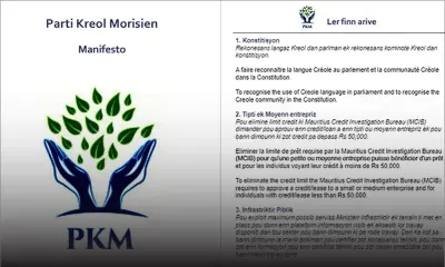 Le Parti Kreol Mauricien (PKM) dévoile son manifeste électoral