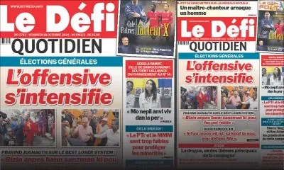 Voici la une du Défi Quotidien de ce Vendredi 18 Octobre 2024