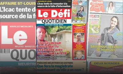 Voici la Une du Défi Quotidien de ce Mardi 19 janvier 2021