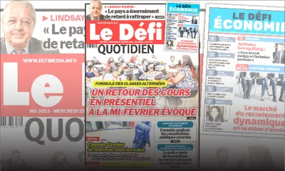 Voici la une du Défi Quotidien de ce mercredi 19 janvier 2022