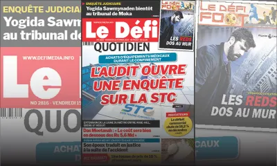 Voici la Une du Défi Quotidien de ce vendredi 19 février 2021