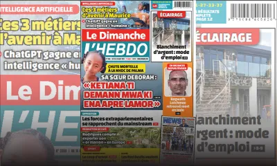 Voici la Une de Le Dimanche/L'Hebdo de ce dimanche 19 Mars 2023
