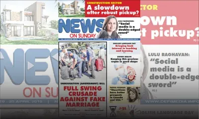 Voici la Une du News on Sunday de ce Vendredi 19 Avril 2019