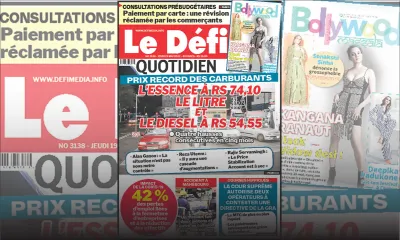 Voici la une du Défi Quotidien de ce jeudi 19 Mai 2022