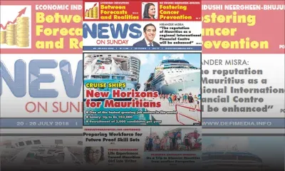 Voici la Une de News On Sunday de ce vendredi 20 juillet 2018