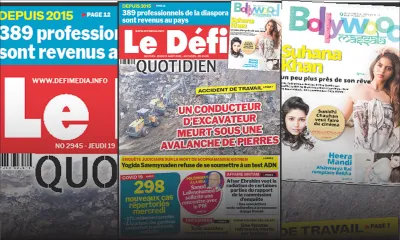 Voici la Une du Défi Quotidien de ce jeudi 19 Août 2021