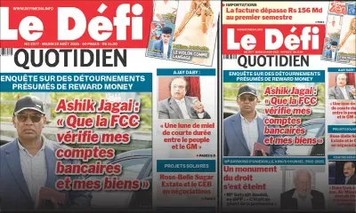 Voici la une du Défi Quotidien de ce Mardi 19 Août 2025