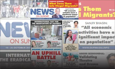 Voici la Une de News On Sunday de ce vendredi 19 Octobre 2018