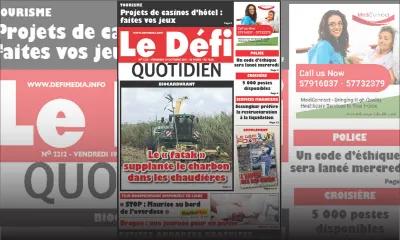 Voici la Une du Défi Quotidien de ce vendredi 19 Octobre 2018